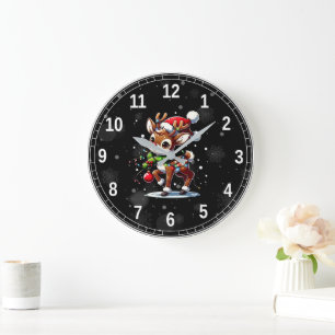 Rudolph Das Rote Nasen Rentier Weihnachten Große Wanduhr
