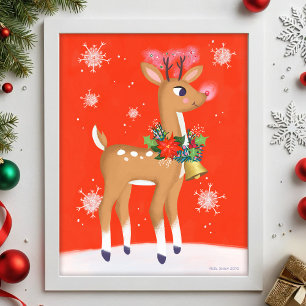 Rudolph Das Rotnasen-Rentier Kunstprint Poster