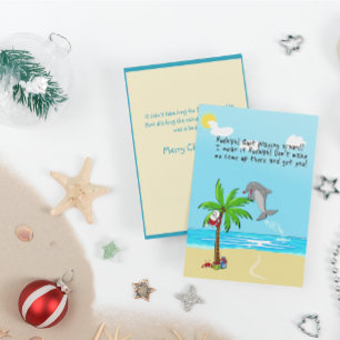 Rudolph, die Rot-Nase-Dolphin-Flat Feiertagskarte