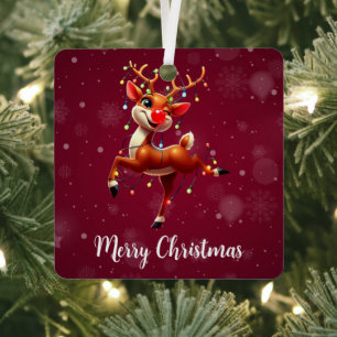 Rudolph Die Rotnase Rentier Weihnachten Ornament Aus Metall