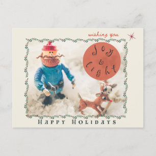 Rudolph & Friends Holiday Postcard (leere Rückseit Feiertagspostkarte
