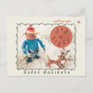 Rudolph & Friends Holiday Postkarte (anpassbar)
