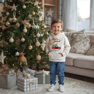 Rudolph Frohe Weihnachten - Personalisierte Kinder Hoodie