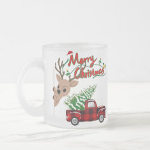 Rudolph Frohe Weihnachten - Personalisierter Glasb