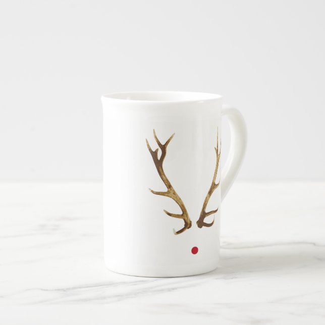 Rudolph-Geweih-Tasse Prozellantasse (Vorderseite Rechts)