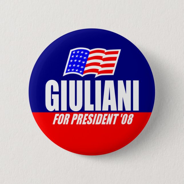 Rudolph Giuliani für Präsidenten 08 Knopf Button (Vorderseite)