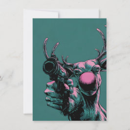 Rudolph hat eine Waffe Lustige Erwachsene Weihnach Feiertagskarte