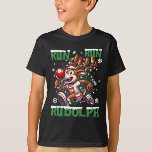 Rudolph Holiday Team Lauf 5 k Run T-Shirt