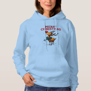 Rudolph im Schnee – Frohe Weihnachten Edition Hoodie