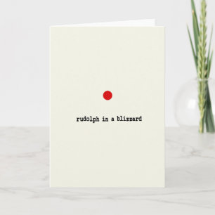 Rudolph in der Blizzard Funny Christmas Card Karte