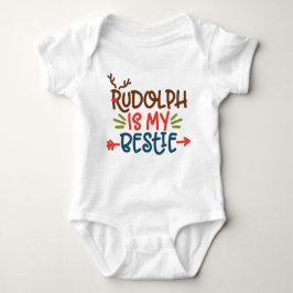 Rudolph ist mein Bestie Baby Strampler