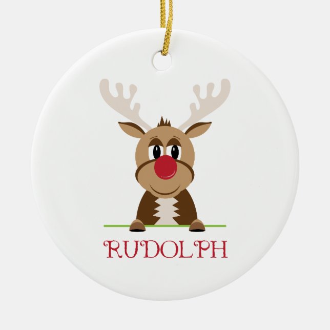 Rudolph Keramik Ornament (Vorne)