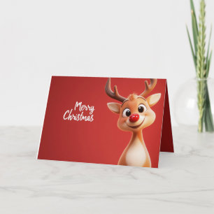 Rudolph Merry Weihnachten Feiertag und Spaß Urlaub Karte