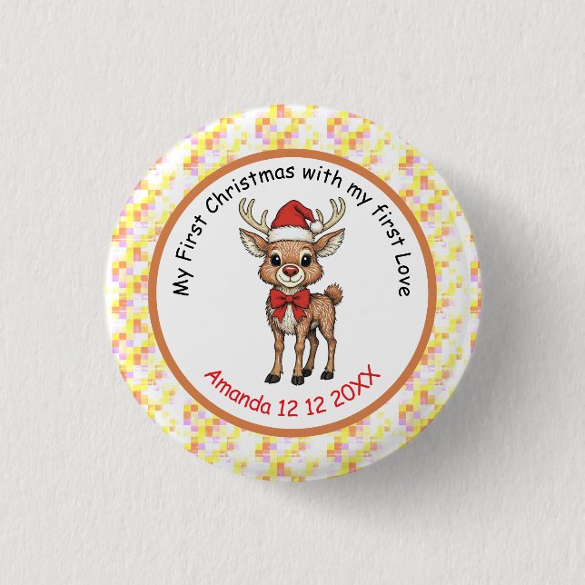 Rudolph mit der roten Nase Button (Vorderseite)
