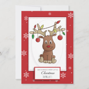 Rudolph mit der roten Nase Feiertagskarte