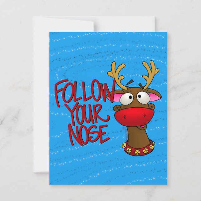 Rudolph, Paper Ornament Card Feiertagskarte (Vorderseite)