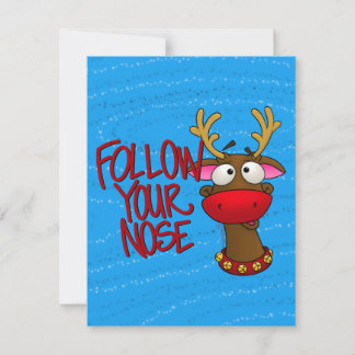 Rudolph, Papier-Ornamentkarte Feiertagskarte