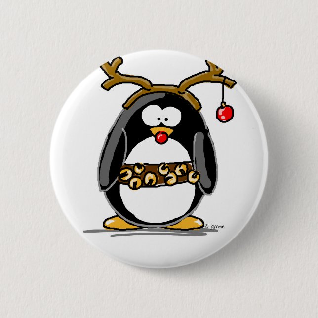 Rudolph-Pinguin Button (Vorderseite)