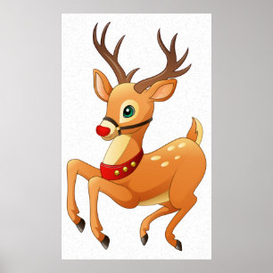 Rudolph Prancing Poster