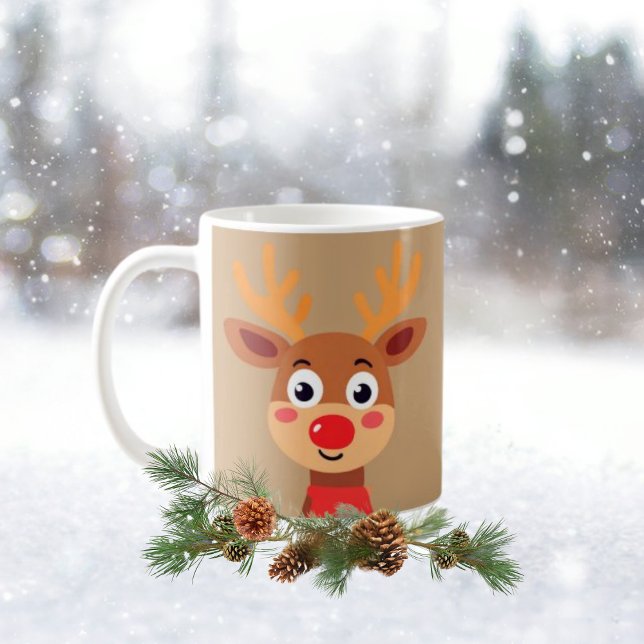Rudolph Red Nose Reindeer Coffee Tasse (Von Creator hochgeladen)