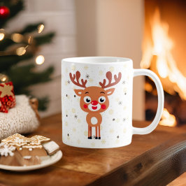 Rudolph Red Nose Reindeer Coffee Tasse