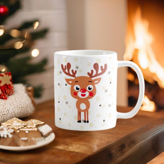 Rudolph Red Nose Reindeer Coffee Tasse (Von Creator hochgeladen)