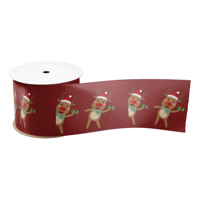 Rudolph Red Nose Reindeer Satinband (Spule)
