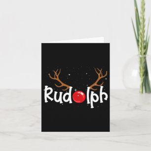 Rudolph Red Nose Rentier Weihnachtsspass 1 Karte