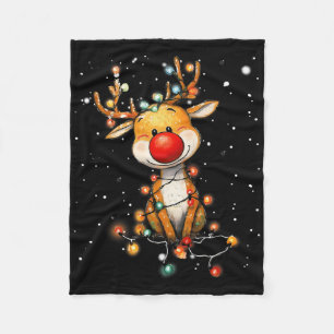 Rudolph Red Nose Weihnachtsmann's Rentier Weihnach Fleecedecke