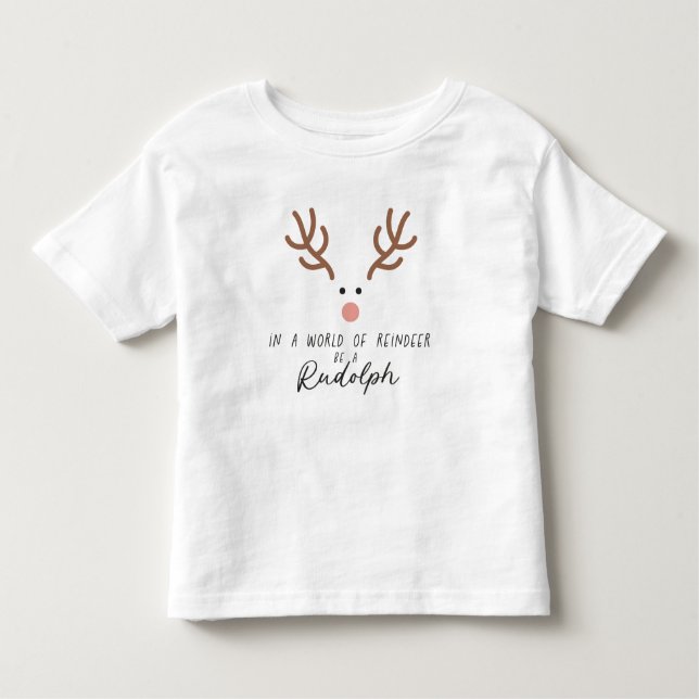 Rudolph Red Nosed Reindeer Fun Kleinkind T-shirt (Vorderseite)