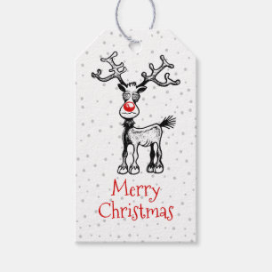 Rudolph Reindeer Gift Tag Geschenkanhänger