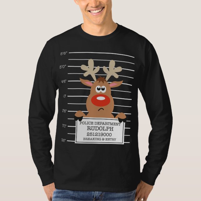 Rudolph Reinder Kriminelle Xmas Weihnachtsschatz T-Shirt (Vorderseite)