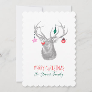 Rudolph Rentier Frohe Weihnachten Grußkarte