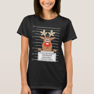 Rudolph Rentier Krimineller Xmas Weihnachten T - S T-Shirt