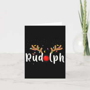 Rudolph rote Nase lustige Kinder Rentiere Weihnach Karte