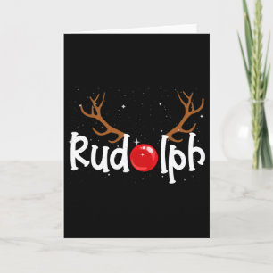 Rudolph Rotnase Rentier Weihnachtsspaß 1 Karte