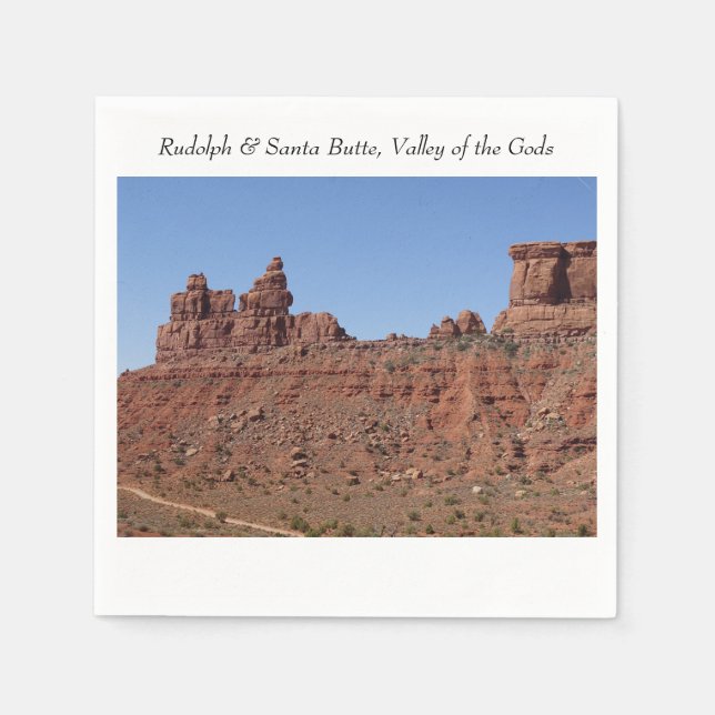 Rudolph & Santa Butte, Tal der Götter, Utah Serviette (Vorderseite)