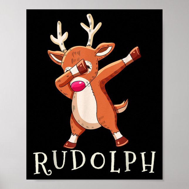 Rudolph Santas Reindeers Family Matching Outfit Ch Poster (Vorne)