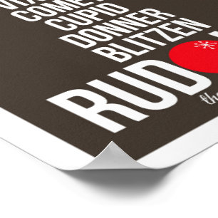 Rudolph Simple Print Poster
