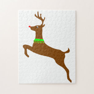 Rudolph springen das rote Nasen-Ren Puzzle