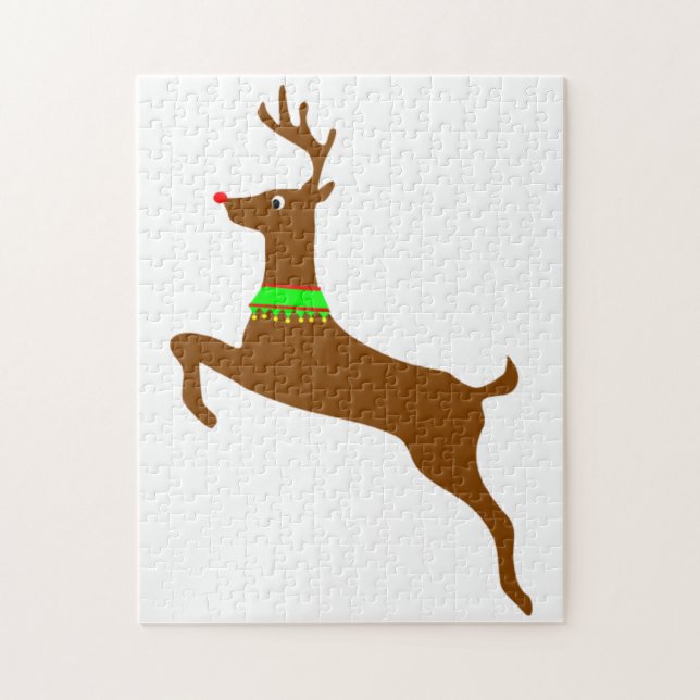 Rudolph springen das rote Nasen-Ren Puzzle (Vertikal)