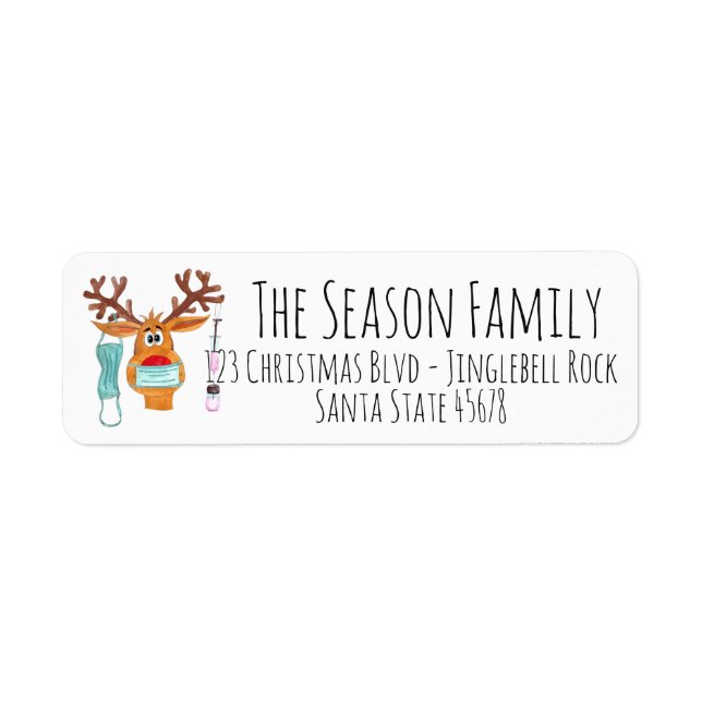 Rudolph the Face Masked Reindeer Label (Vorne)