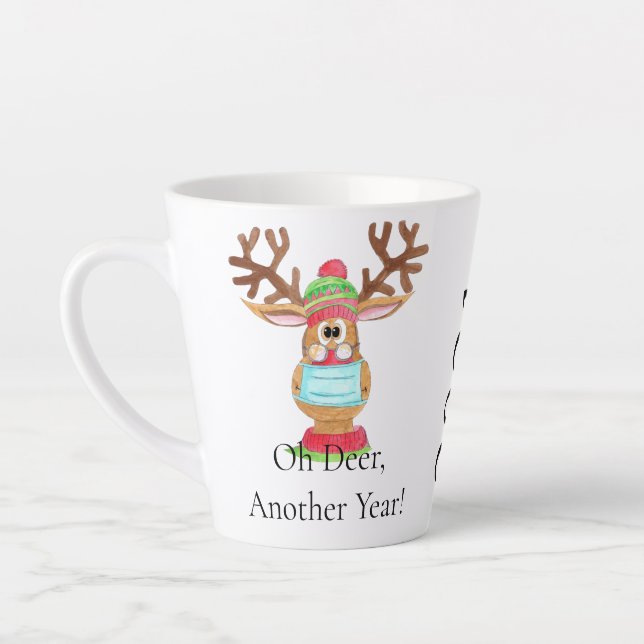 Rudolph the Face Masked Reindeer Latte Tasse (Links)