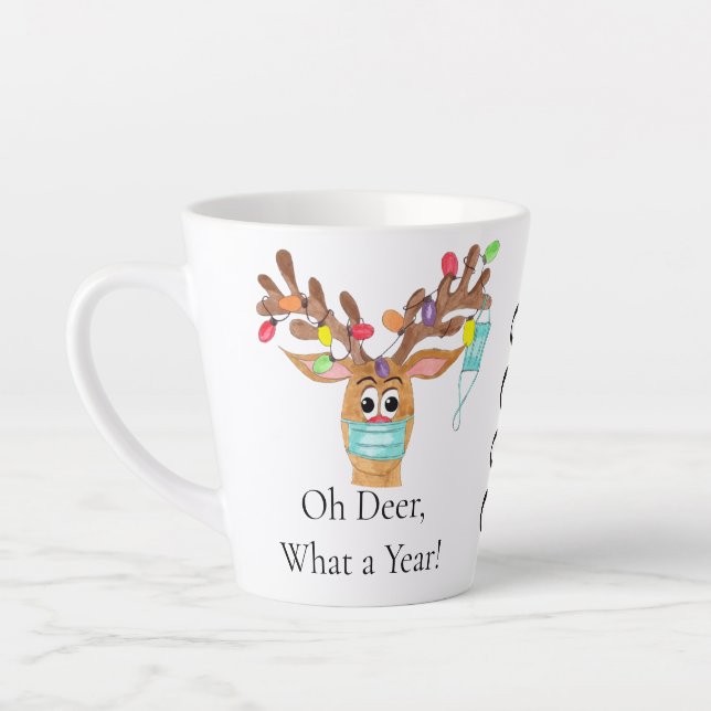 Rudolph the Face Masked Reindeer Milchtasse (Links)