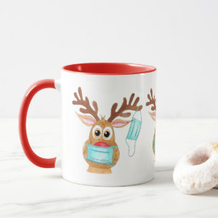 Rudolph the Face Masked Reindeer Tasse