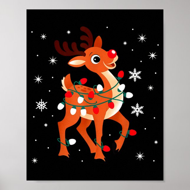 Rudolph The Red Nose Reindeer For Kids And Christm Poster (Vorne)