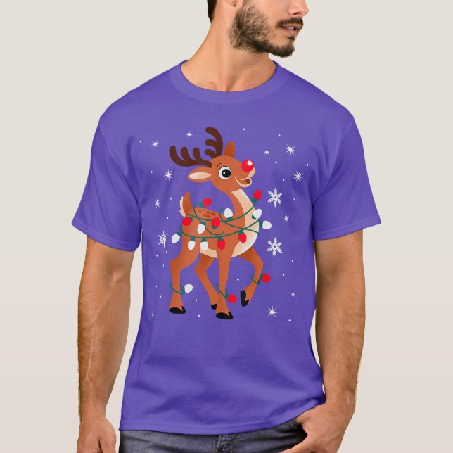 Rudolph The Red Nose Reindeer for Kids and Christm T-Shirt (Vorderseite)