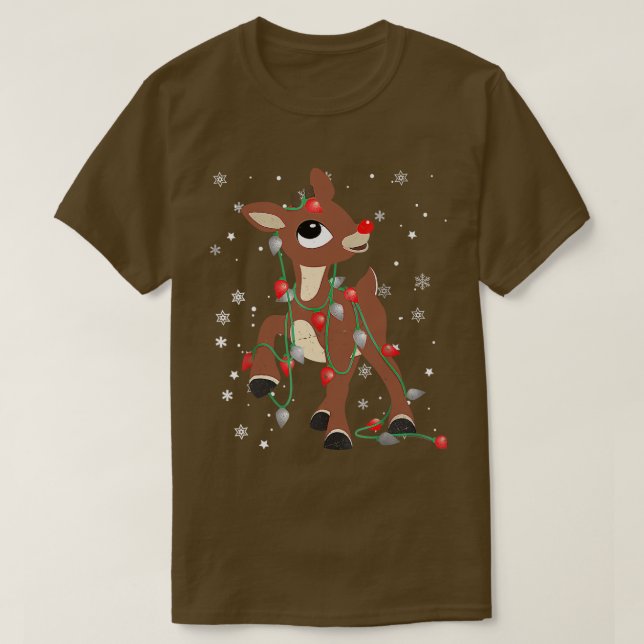 Rudolph the Red Nose Rentier for Kids and Christm T-Shirt (Design vorne)