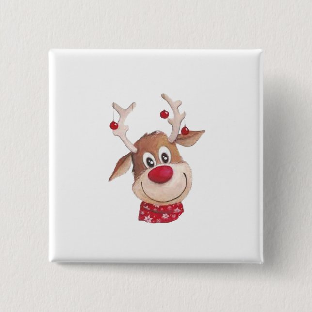Rudolph The Red Nosed Reinder 1 Button (Vorderseite)