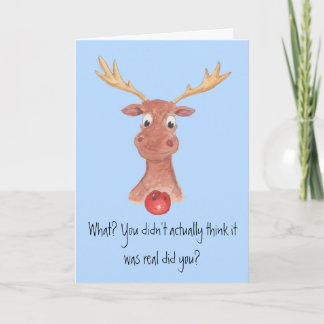 Rudolph the Red Nosed Rentier Christmas Card Feiertagskarte